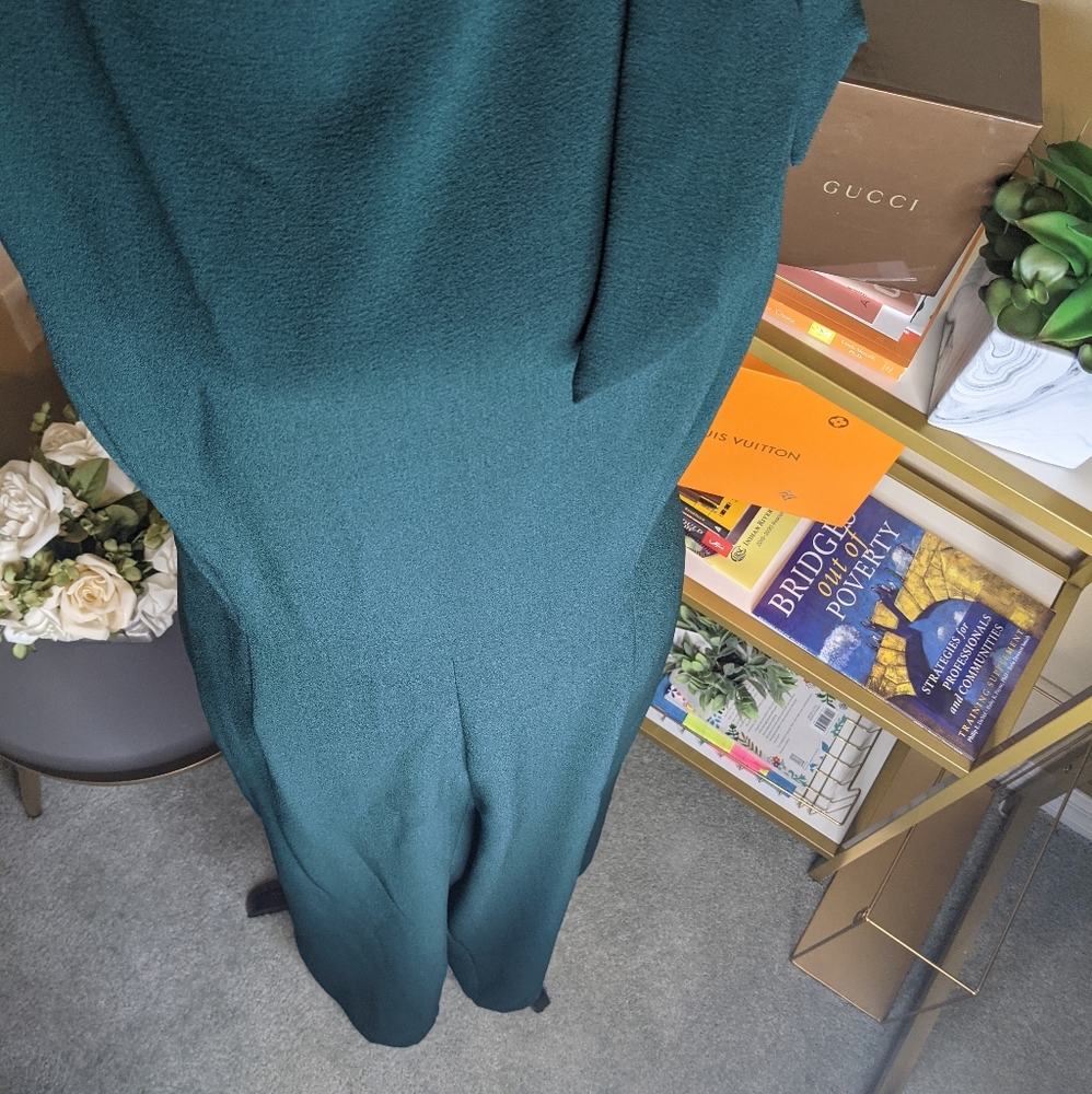 Beautiful Emerald Green Dressy Jumper with Bow Accent